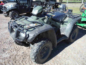 2014 Honda Rubicon ATV, s/n 1HFTE2602E4400651 (Has Title - $50 MS Trauma Care Fee Charged to Buyer): 2229 mi., Meter Shows 781 hrs