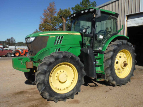 2015 John Deere 6175R MFWD Tractor, s/n 1RW6175REFR020969: C/A, Power Quad 16x16, Meter Shows 5192 hrs