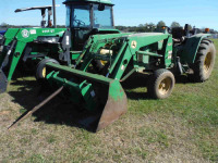 John Deere 6200 Tractor, s/n L06200P140532: 2wd, JD 620 Loader w/ Bkt & Hay Spear, Meter Shows 4186 hrs