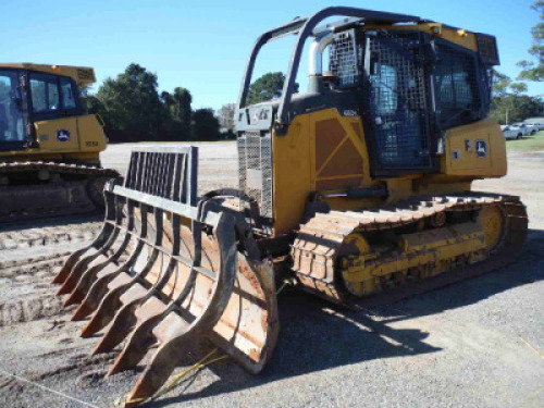 2019 John Deere 650K LGP Dozer, s/n 1T0650KKCKF353052: C/A, 6-way Blade, Screens, Sweeps, Rake, Remaining Balance of 4-year/3000 hr Warranty, Meter Shows 967 hrs