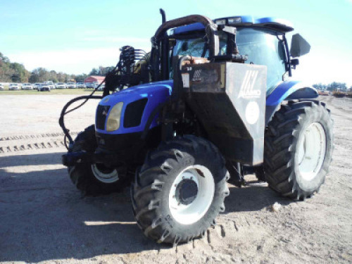 New Holland TS100A MFWD Tractor, s/n ACP216246: Alamo Side Mower