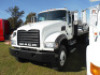 2013 Mack Granite GU433 Flatbed Truck, s/n 1M2AX32C6DM010129: T/A, Cummins 345hp Eng., Eaton Fuller 8-sp., Air Ride, 12K Front, 40K Rears, Rogers 24.5 Steel Flatbed, Odometer Shows 275K mi. - 13