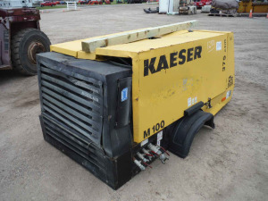 2011 Kaeser M100 Air Compressor, s/n 1116: Kubota 4-cyl Diesel, 375cfm