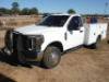 2019 Ford F350 Service Truck, s/n 1FDRF3H62KEF23554: Gas Eng., Auto, Reading Bed, Air Compressor, Ranger GXT Welder, Torch & Bottles, Aux. Fuel Tank w/ Pump, Winch, Odometer Shows 55K mi.