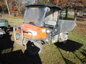 Kubota RTV900 4WD Utility Cart, s/n A3934 (No Title - $50 MS Trauma Care Fee Charged to Buyer): Meter Shows 3299 hrs