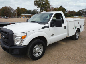 2012 Ford F350 Truck, s/n 1FDRF3AT6CEB17892: Powerstroke 6.7L Eng., Auto, Omaha Body, Covered Utility Bed, Odometer Shows 165K mi.