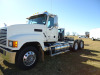 2015 Mack CHU613 Truck Tractor, s/n 1M1AN07Y8FM019530: T/A, Day Cab, Mack MP8 445hp Eng., mDrive Autoshift, 40K Rears, 12K Front, Air Ride, 202" WB, Wet Kit, 295/75R22.5 Tires, Alum. Front, 580K mi., ID 42253 - 3