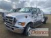 2007 Ford F650 Flatbed Truck, s/n 3FRNW65C67V423454: Crew Cab, 82K mi.