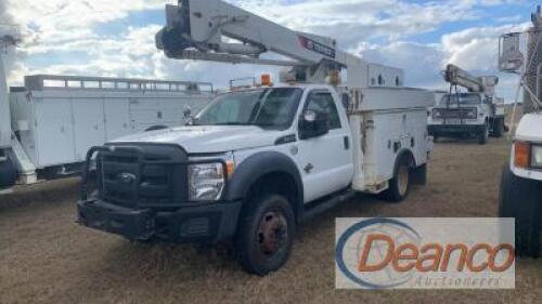 2014 Ford F550 Bucket Truck, s/n 1FDUF5HT4EEB35676 (Inoperable): Powerstroke