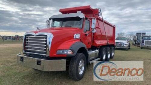 2016 Mack Granite GU813 Tri-axle Dump Truck, s/n 1M2AX13C5M035997 (Rebuilt Title): MP7 Eng., Allison Auto, New Global Bed, 350K mi.