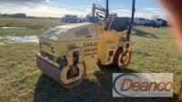 2006 Sakai SW320 Tandem Vibratory Roller, s/n 2930208: Canopy, Kubota Diesel, 47" Drums, 2175 hrs