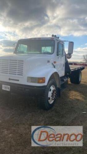 1998 International 4700 Flatbed Truck, s/n 1HTSCAAN6WR559002: New Motor, 401K mi.