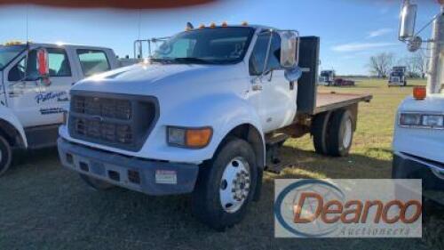 2000 Ford F650 Flatbed Truck, s/n 3FDNF65A2YMA63873: 234K mi.