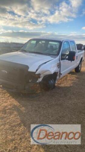 2009 Ford F250 Pickup, s/n 1FTSW20599EA60910: Wrecked, 4-door