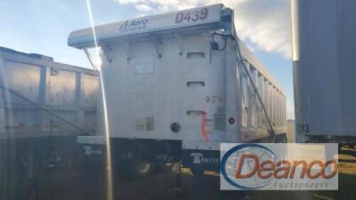 2007 Travis T/102 End Dump Trailer, s/n 48X1H263871004781: 26', Frameless, No Liner