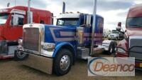 2014 Peterbilt 389 Truck Tractor, s/n 1XPXD49X5ED248611 (Rebuilt Title): Deleted Cummins Eng., 18-sp., Dual Wet Line, 533K mi.