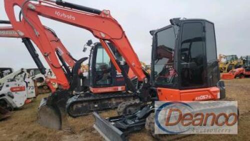 Kubota KX057-5 Mini Excavator, s/n 3104597: Encl. Cab, Rubber Tracks, 40 hrs