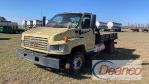2003 GMC 5500 Flatbed Truck, s/n 1GDG5E1E93F900576 (Inoperable): Does Not Run, As Is, LP Gas Eng. Lot: 3553