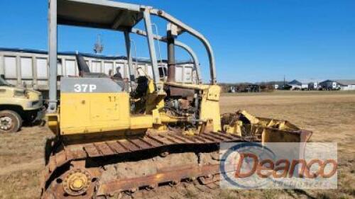 Komatsu D37P Dozer, s/n 3720 (Salvage): Canopy, 6-way Blade, Bad Engine Lot: 3551