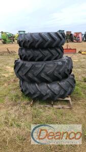 (4) Sets of Tractor Tires and Rims: for JD 5090E Lot: 3314