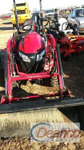 Mahindra Emax 205 Tractor, s/n 19HRL00463: HST, Belly Mower, Front Loader w/ Bkt., 147 hrs Lot: 3361