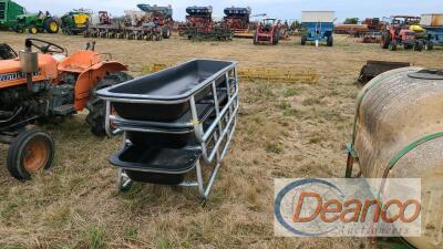 (3) New Plastic Cow Feed Troughs Lot: 3340