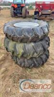 (3) 14.9x24 Tractor Tires w/ Rims Lot: 4283