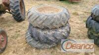 (3) 14.9x24 Tractor Tires w/ Rims Lot: 4284