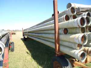 Approx. (64) pieces of Irrigation Pipe on Trailer (No Title - Bill of Sale Only): ID 68664