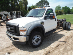 2008 Ford F550 4WD Cab & Chassis, s/n 1FDAF57R58EE53853: Diesel, Auto, Odometer Shows 84K mi. (Owned by Alabama Power)