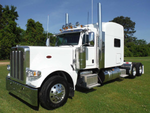Unused 2023 Peterbilt 389 Truck Tractor, s/n 1XPXDP9X7PD822191 (FET is Paid): Paccar MX-13 510hp Eng., Eaton 18-sp., 12K Front, 38K Rears, 3.08 Ratio, 11R22.5 Tires, 280" WB, Full Factory Warranty, Odometer Shows 4003 mi.