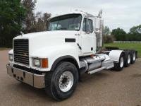 2003 Mack CH613 Truck Tractor, sn 1M2AA18Y83W152543: Tri-axle, Heavy-Haul, Mack E7-460 Eng., Eaton Fuller 18-sp., Twin Screw Plus Air Lift, Camelback Susp., 425/65R22.5 Fronts, 11R22.5 Rears, Alum. Wheels, Odometer Shows 597K mi.