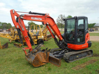 2016 Kubota KX040-4 Mini Excavator, s/n 26387: C/A, 3 Bkts., Hyd. Thumb, Meter Shows 835 hrs