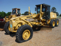 2001 Komatsu GD530A-2BY Motor Grader, s/n 210649: Encl. Cab, Hyd. Side Shift, Tip Control, Mid-mount Scarifier (No Shanks), Meter Shows 9824 hrs