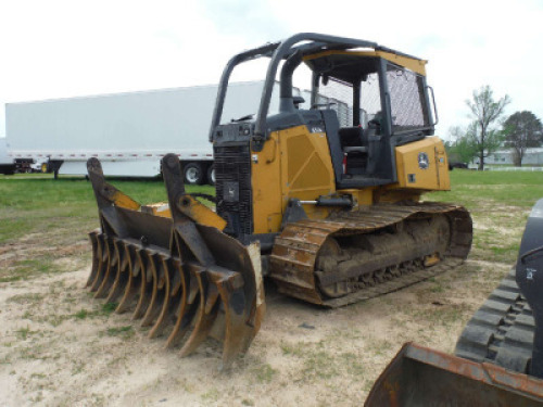 2016 John Deere 650K LGP Dozer, s/n T0650KXLGP292753: Canopy, Pin On Root Rake, Meter Shows 2394 hrs