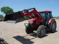 Mahindra 105S MFWD Tractor, s/n 105SJ00164 (Inoperable) C/A, Loader w/ Bkt., Storn Damage