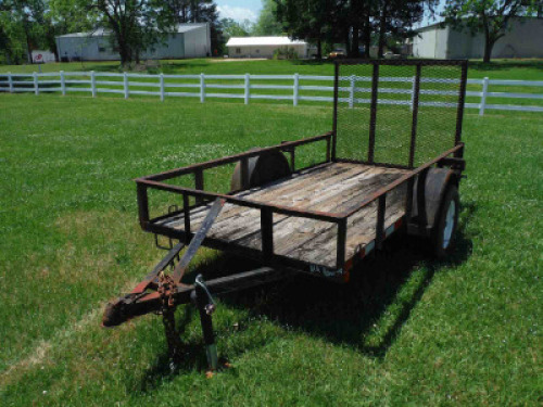 Shopbuilt 6x12 Trailer (No Title - Bill of Sale Only): S/A, Bumper-pull, Landscape Tailgate