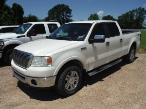 2007 Ford F150 Lariat 4WD Pickup, s/n 1FTPW14527FA54724: 5.4 Triton, Auto, 4-door, Odometer Shows 169K mi.