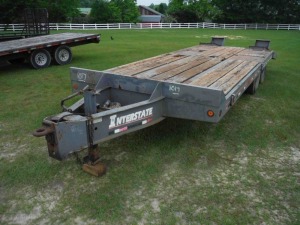 Interstate Tag Trailer (No Title - Bill of Sale Only): Pintle Hitch, T/A, Dovetail, Manual Ramps