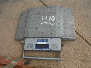 Intercomp Portable Scale: 20000 lb. in 50 lb. Increments