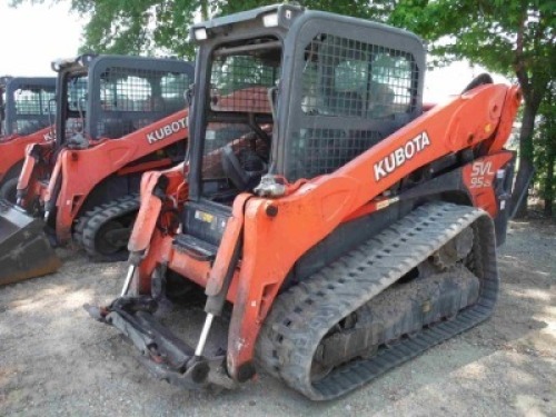 2017 Kubota SVL95-2S Skid Steer, s/n 36938: C/A, Rubber Tracks, No Bkt., Meter Shows 1264 hrs