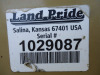 Land Pride RC5610 Mower, s/n 1029087: Commander Series 2, ID 43030 - 3