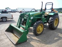 John Deere 5065E MFWD Tractor, s/n PY5065E002391: JD 553 Loader w/ Bkt., Rollbar, Meter Shows 1528 hrs