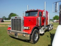 2004 Peterbilt 379 Truck Tractor, s/n 1XP5PBEX14D818983: Tri-axle, Ext. Hood, Cat C15 Eng., 18-sp., Flat Top Sleeper, Odometer Shows 560K mi.