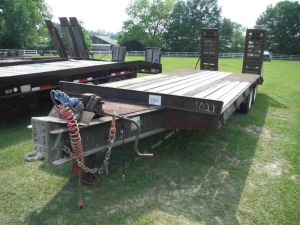 2004 Pitts Tag Trailer, s/n 5JYCA202741040596: Pintle Hitch, T/A, Dovetail, Manual Ramps