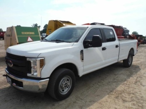 2019 Ford F250 Pickup, s/n 1FT7W2A63JEC87009: 4-door, gas Eng., Gooseneck Hitch, Odometer Shows 145K mi.