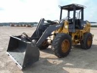 John Deere 444J Rubber-tired Loader, s/n DW444JZ593933: Canopy, Meter Shows 3775 hrs