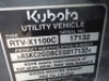 Kubota RTV-X1100 Utility Vehicle, s/n AK5C2GDBCEG017132 (No Title - $50 MS Trauma Care Fee Charged to Buyer): Diesel, Windshield, Meter Shows 4573 hrs - 5