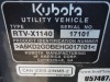 2017 Kubota RTV-X1140 4WD Utility Vehicle, s/n A5KD2GDBEHG017101(No Title - $50 MS Trauma Care Fee Charged to Buyer): Odometer Shows 2233 mi. - 3