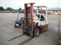 Nissan PH01A18V Forklift, s/n PH01-001317: 4-cyl Gas, 3500 lb Cap., Meter Shows 4847 hrs